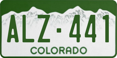 CO license plate ALZ441