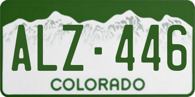 CO license plate ALZ446