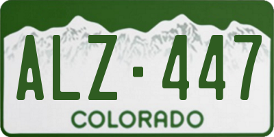 CO license plate ALZ447