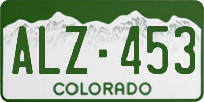 CO license plate ALZ453
