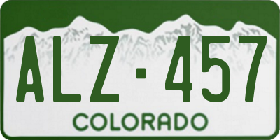 CO license plate ALZ457