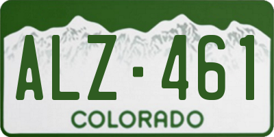 CO license plate ALZ461