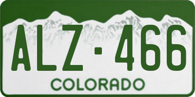 CO license plate ALZ466