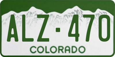 CO license plate ALZ470