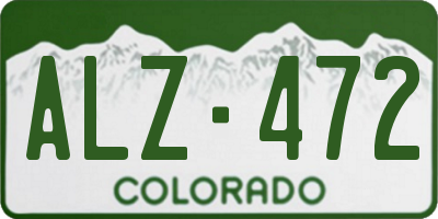CO license plate ALZ472