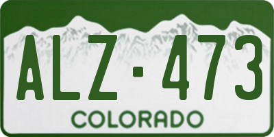 CO license plate ALZ473