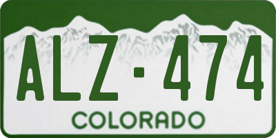 CO license plate ALZ474