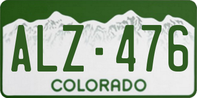 CO license plate ALZ476