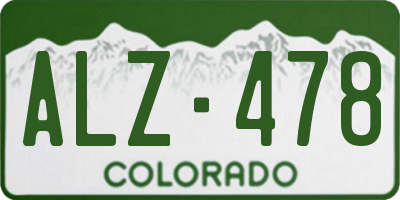 CO license plate ALZ478