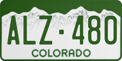 CO license plate ALZ480