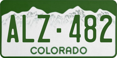 CO license plate ALZ482