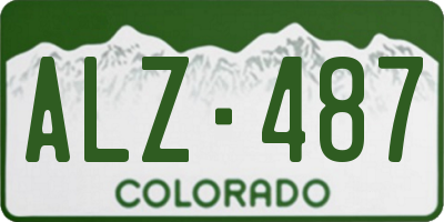 CO license plate ALZ487