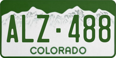 CO license plate ALZ488