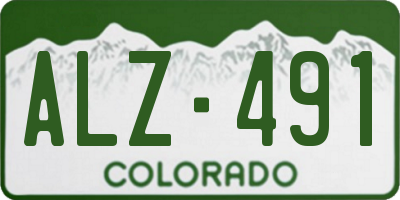 CO license plate ALZ491
