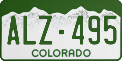 CO license plate ALZ495