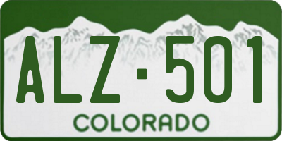 CO license plate ALZ501