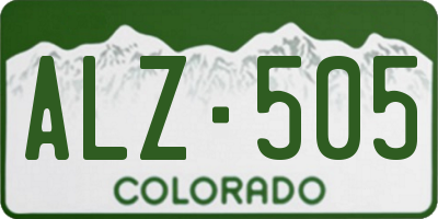 CO license plate ALZ505