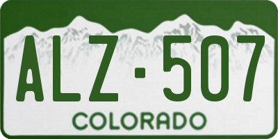 CO license plate ALZ507