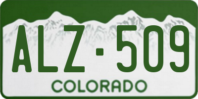 CO license plate ALZ509