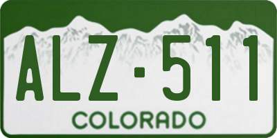 CO license plate ALZ511