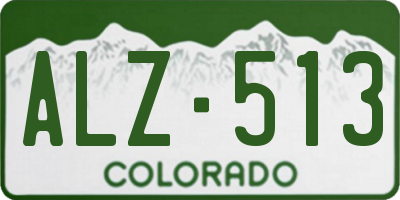 CO license plate ALZ513