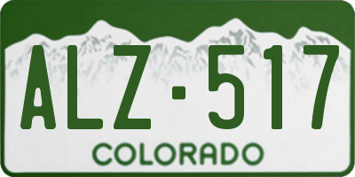 CO license plate ALZ517