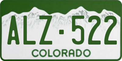 CO license plate ALZ522