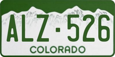 CO license plate ALZ526