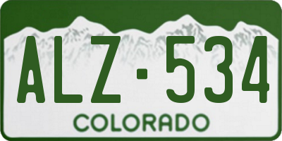CO license plate ALZ534