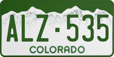 CO license plate ALZ535
