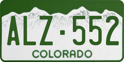 CO license plate ALZ552