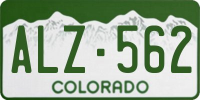 CO license plate ALZ562