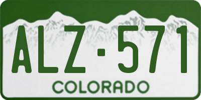 CO license plate ALZ571