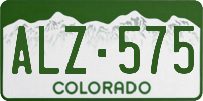 CO license plate ALZ575