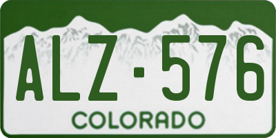 CO license plate ALZ576