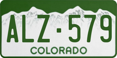 CO license plate ALZ579