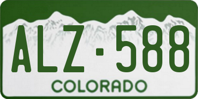 CO license plate ALZ588