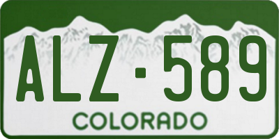 CO license plate ALZ589