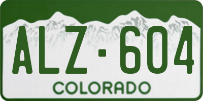 CO license plate ALZ604