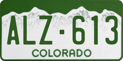 CO license plate ALZ613