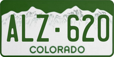 CO license plate ALZ620