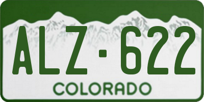 CO license plate ALZ622