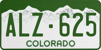 CO license plate ALZ625