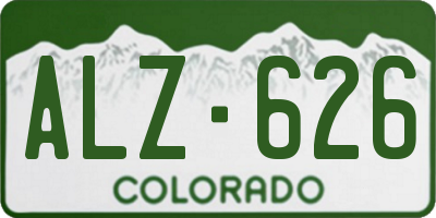 CO license plate ALZ626