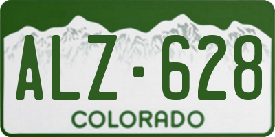 CO license plate ALZ628