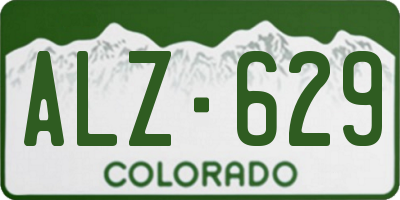 CO license plate ALZ629