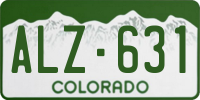 CO license plate ALZ631