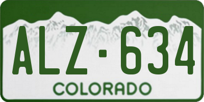 CO license plate ALZ634
