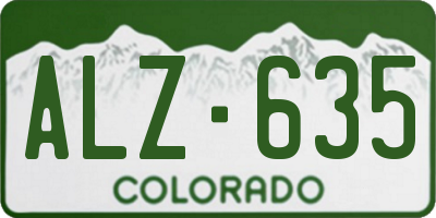 CO license plate ALZ635