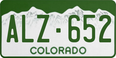 CO license plate ALZ652